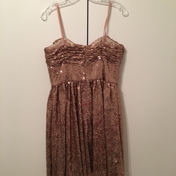 Jill Stuart rosé sequined cocktail dress. - Picture 3 of 4